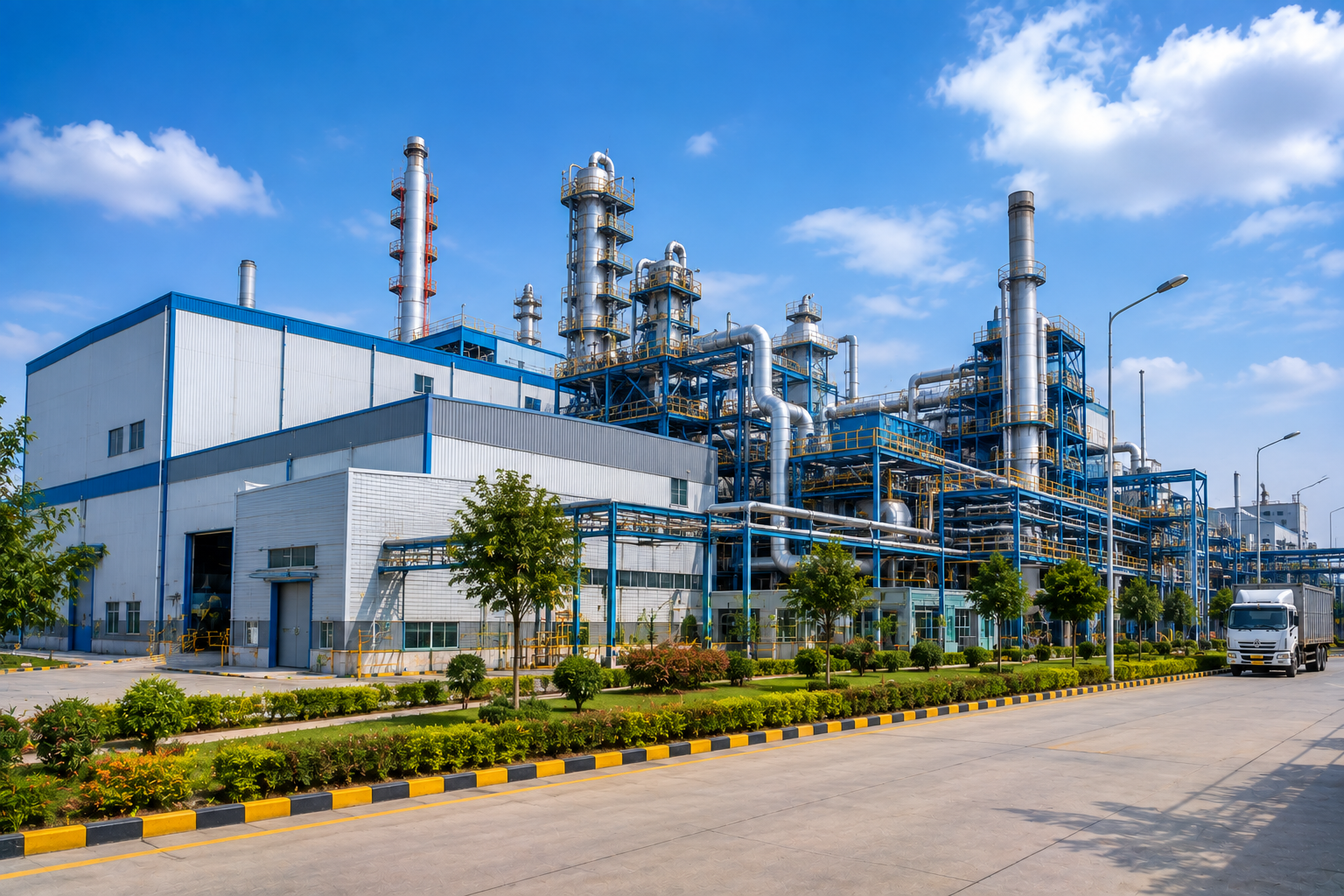 Large industrial plant and factory